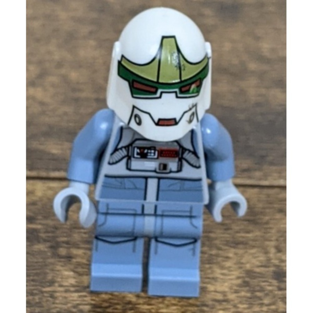LEGO Star Wars Clone Pilot Minifigure Gray Suit Removable Helmet‎ - Collectible